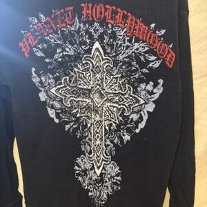 Planet Hollywood Las Vegas Black Double Sided Graphic Thermal LongSleeve No Size